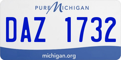 MI license plate DAZ1732