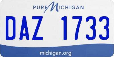 MI license plate DAZ1733