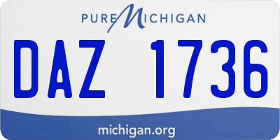 MI license plate DAZ1736