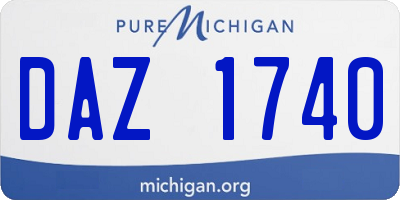 MI license plate DAZ1740