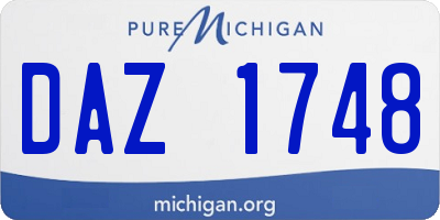 MI license plate DAZ1748