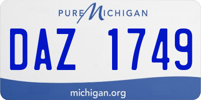 MI license plate DAZ1749