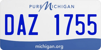 MI license plate DAZ1755