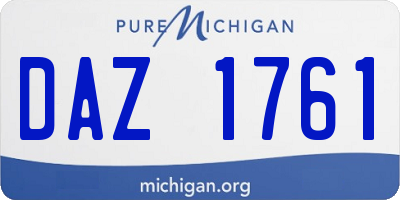 MI license plate DAZ1761