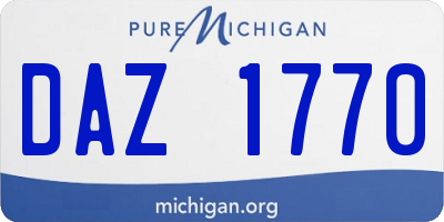 MI license plate DAZ1770
