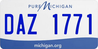 MI license plate DAZ1771