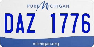 MI license plate DAZ1776