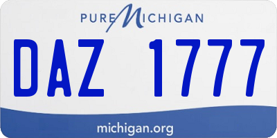 MI license plate DAZ1777