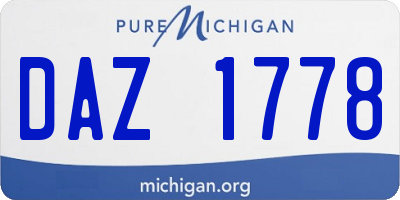 MI license plate DAZ1778