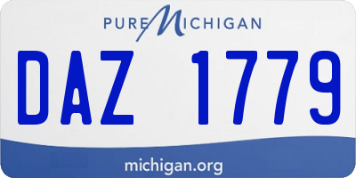 MI license plate DAZ1779