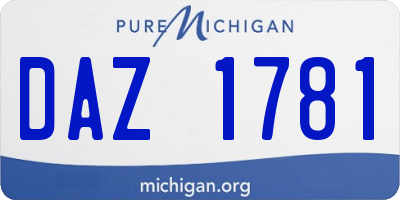 MI license plate DAZ1781