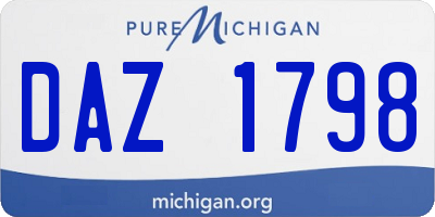 MI license plate DAZ1798