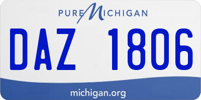 MI license plate DAZ1806