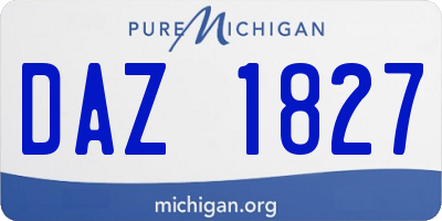 MI license plate DAZ1827