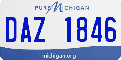 MI license plate DAZ1846