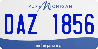 MI license plate DAZ1856