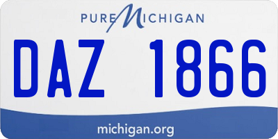 MI license plate DAZ1866