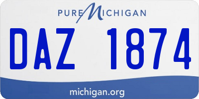 MI license plate DAZ1874