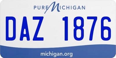 MI license plate DAZ1876