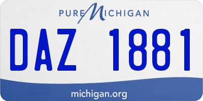 MI license plate DAZ1881