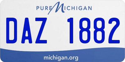 MI license plate DAZ1882