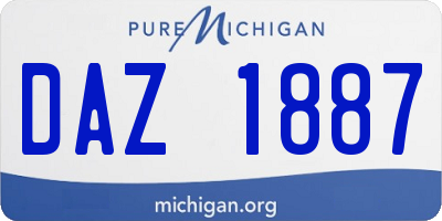 MI license plate DAZ1887