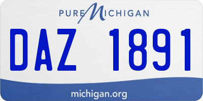 MI license plate DAZ1891