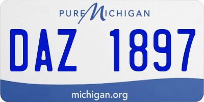 MI license plate DAZ1897