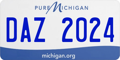 MI license plate DAZ2024