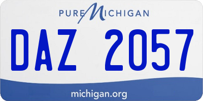 MI license plate DAZ2057