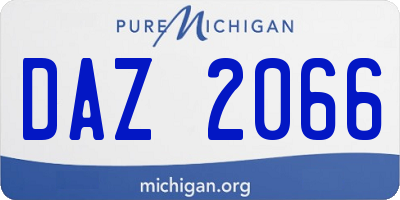 MI license plate DAZ2066
