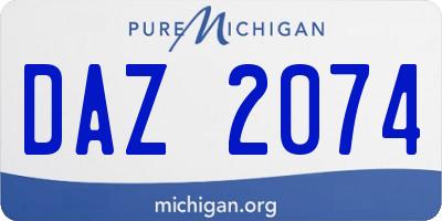MI license plate DAZ2074