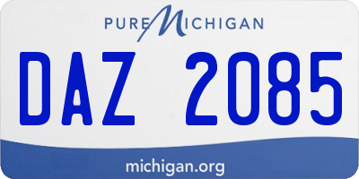 MI license plate DAZ2085