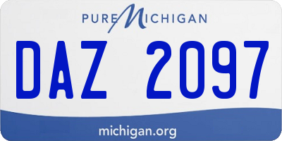 MI license plate DAZ2097