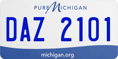 MI license plate DAZ2101