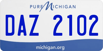 MI license plate DAZ2102