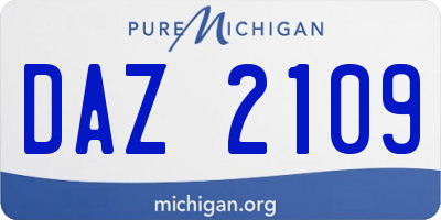 MI license plate DAZ2109