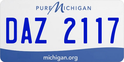 MI license plate DAZ2117