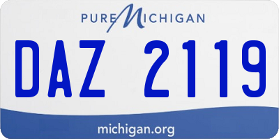 MI license plate DAZ2119