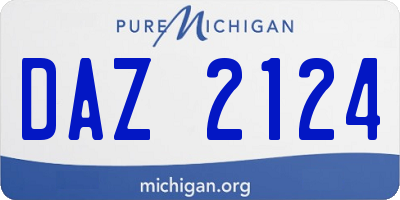 MI license plate DAZ2124