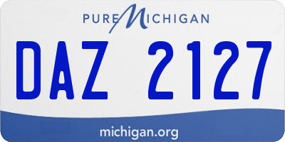 MI license plate DAZ2127