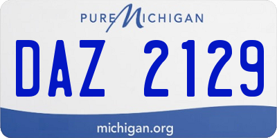 MI license plate DAZ2129