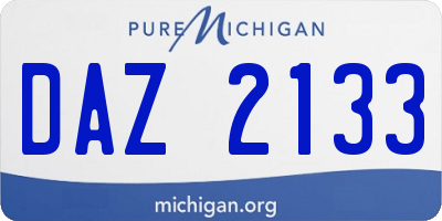MI license plate DAZ2133