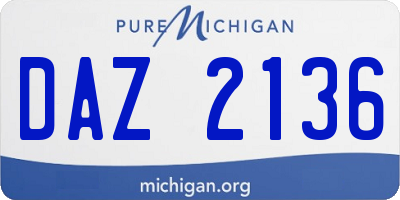 MI license plate DAZ2136
