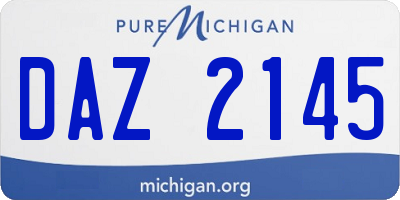 MI license plate DAZ2145