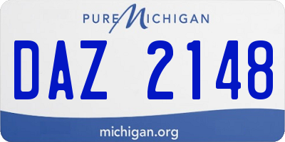MI license plate DAZ2148