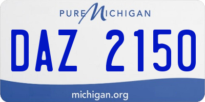 MI license plate DAZ2150