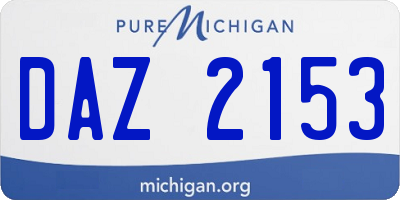 MI license plate DAZ2153