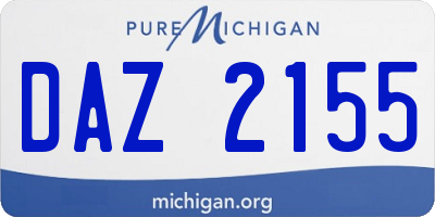 MI license plate DAZ2155