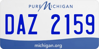 MI license plate DAZ2159